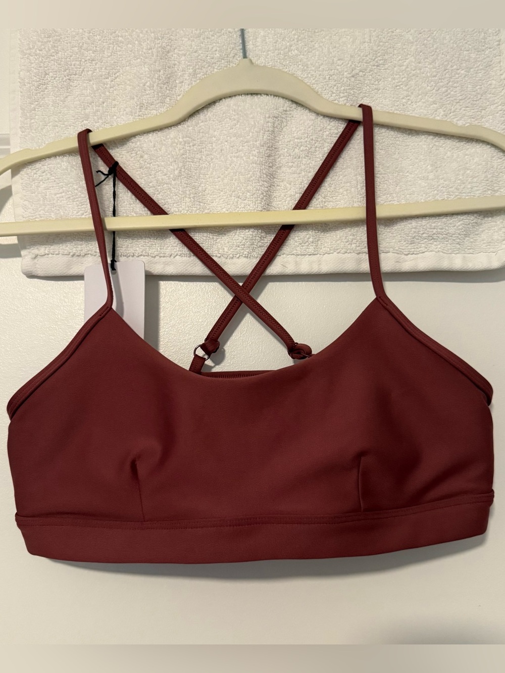 ALO Yoga Burgundy Cross-Back Sports Bra